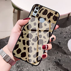 Silicone Frame Fashionable Pattern Mirror Case Cover S03 for Huawei Honor 10 Lite Gold