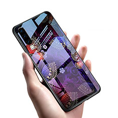 Silicone Frame Fashionable Pattern Mirror Case Cover S03 for Huawei P30 Purple