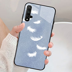 Silicone Frame Fashionable Pattern Mirror Case for Huawei Honor 20 Gray
