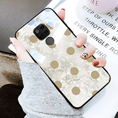 Silicone Frame Fashionable Pattern Mirror Case for Huawei Mate 20 Gold