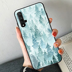 Silicone Frame Fashionable Pattern Mirror Case for Huawei Nova 5T Green