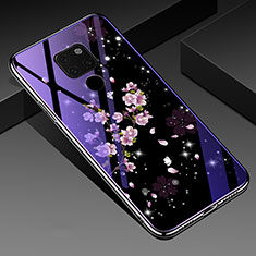 Silicone Frame Flowers Mirror Case Cover for Huawei Mate 20 X 5G Mixed