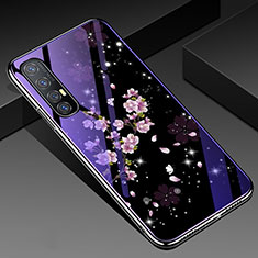 Silicone Frame Flowers Mirror Case Cover for Oppo Find X2 Neo Mixed