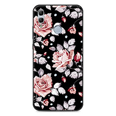 Silicone Frame Flowers Mirror Case Cover S01 for Huawei Honor 10 Lite Pink