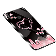 Silicone Frame Flowers Mirror Case Cover S01 for Huawei Nova 3e Pink