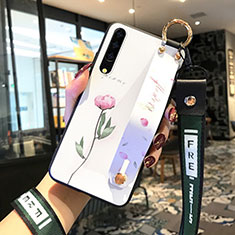 Silicone Frame Flowers Mirror Case Cover S01 for Huawei P30 Pink