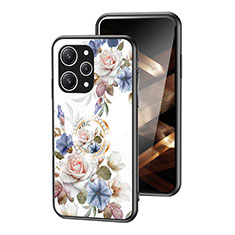 Silicone Frame Flowers Mirror Case Cover S01 for Xiaomi Redmi 12 4G White