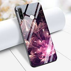 Silicone Frame Flowers Mirror Case for Huawei Nova 4e Purple