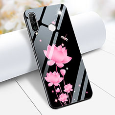 Silicone Frame Flowers Mirror Case for Huawei P30 Lite New Edition Pink