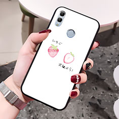 Silicone Frame Fruit Mirror Case for Huawei Honor 10 Lite Pink