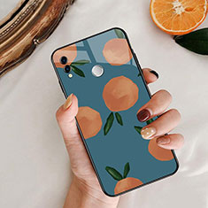 Silicone Frame Fruit Mirror Case for Huawei Honor V10 Lite Blue