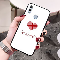 Silicone Frame Love Heart Mirror Case for Huawei Honor 10 Lite Red