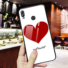 Silicone Frame Love Heart Mirror Case S02 for Huawei Honor V10 Lite Red