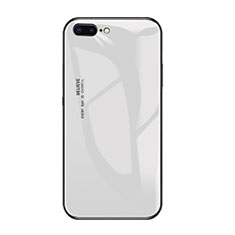 Silicone Frame Mirror Case Cover A01 for Apple iPhone 8 Plus White