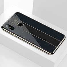 Silicone Frame Mirror Case Cover A01 for Xiaomi Mi 8 Black