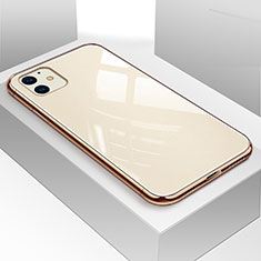 Silicone Frame Mirror Case Cover for Apple iPhone 11 Gold