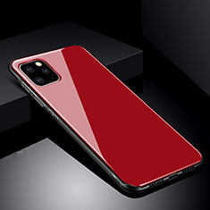 Silicone Frame Mirror Case Cover for Apple iPhone 11 Pro Red
