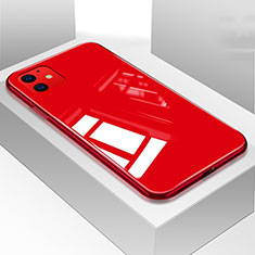 Silicone Frame Mirror Case Cover for Apple iPhone 11 Red