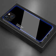 Silicone Frame Mirror Case Cover for Apple iPhone 13 Blue
