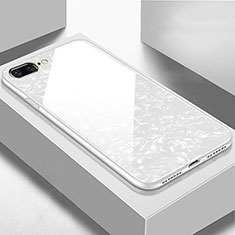 Silicone Frame Mirror Case Cover for Apple iPhone 7 Plus White