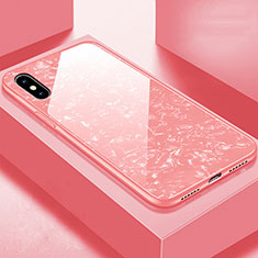 Silicone Frame Mirror Case Cover for Apple iPhone X Rose Gold