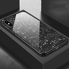 Silicone Frame Mirror Case Cover for Apple iPhone Xs Black