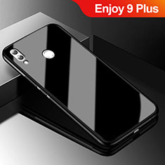 Silicone Frame Mirror Case Cover for Huawei Enjoy 9 Plus Black