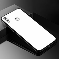 Silicone Frame Mirror Case Cover for Huawei Enjoy 9 Plus White