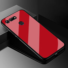 Silicone Frame Mirror Case Cover for Huawei Honor V20 Red