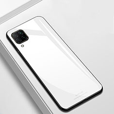 Silicone Frame Mirror Case Cover for Huawei Nova 6 SE White