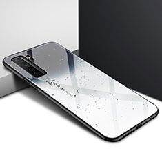 Silicone Frame Mirror Case Cover for Huawei Nova 7 SE 5G Gray