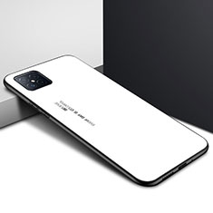 Silicone Frame Mirror Case Cover for Huawei Nova 8 SE 5G White