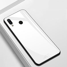 Silicone Frame Mirror Case Cover for Huawei P Smart+ Plus White