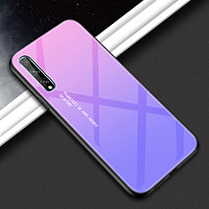 Silicone Frame Mirror Case Cover for Huawei P smart S Purple
