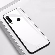 Silicone Frame Mirror Case Cover for Huawei P30 Lite XL White