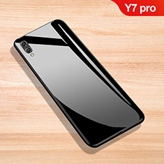 Silicone Frame Mirror Case Cover for Huawei Y7 Pro (2019) Black