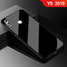 Silicone Frame Mirror Case Cover for Huawei Y9 (2019) Black