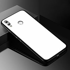 Silicone Frame Mirror Case Cover for Huawei Y9 (2019) White