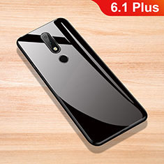 Silicone Frame Mirror Case Cover for Nokia 6.1 Plus Black