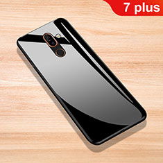 Silicone Frame Mirror Case Cover for Nokia 7 Plus Black