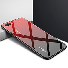 Silicone Frame Mirror Case Cover for Oppo A12e Red