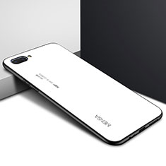 Silicone Frame Mirror Case Cover for Oppo A12e White