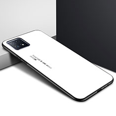 Silicone Frame Mirror Case Cover for Oppo A72 5G White