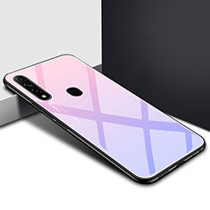 Silicone Frame Mirror Case Cover for Oppo A8 Purple