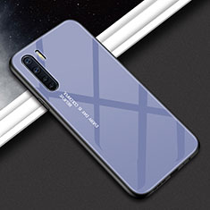 Silicone Frame Mirror Case Cover for Oppo A91 Gray