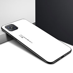 Silicone Frame Mirror Case Cover for Oppo A92s 5G White