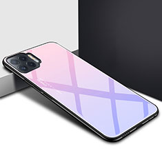 Silicone Frame Mirror Case Cover for Oppo A93 Clove Purple