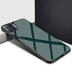 Silicone Frame Mirror Case Cover for Oppo A93 Midnight Green
