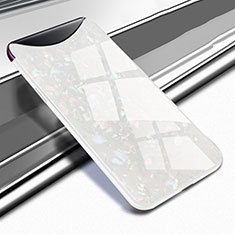 Silicone Frame Mirror Case Cover for Oppo Find X Super Flash Edition White