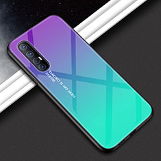 Silicone Frame Mirror Case Cover for Oppo Find X2 Neo Purple